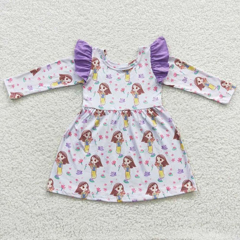6.26 Sibling Baby Girls Princess Ruffle Long Sleeve Dresses
