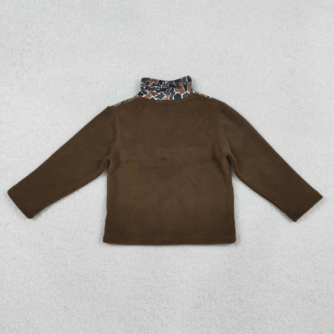 10.16 BT1309 Baby Boys Western Brown Camo Zipper Pullovers Top