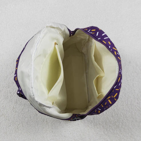 11.8 BA0327 Baby Kids Purple Team Zipper School Back Bags