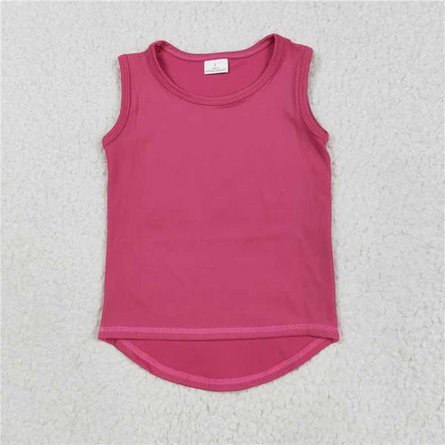 6.2  Sibling (5-9) Baby Girls Sleeveless Colorful Yoga Vests Top