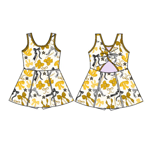 6.10 Custom Moq 3 each item Sibling Baby Girls V Team Dresses Clothes Sets