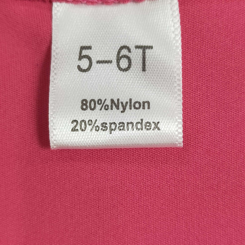 6.9 GSD2474 Baby Girls Pink Short Sleeves Button Yoga Knee Length Dress