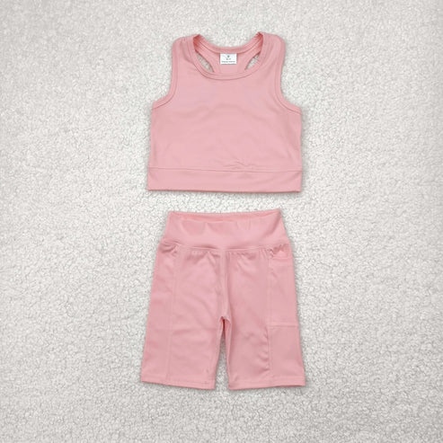 5.3 Sibling Baby Girls Athletic Active Wear Top Shorts Clothes Sets