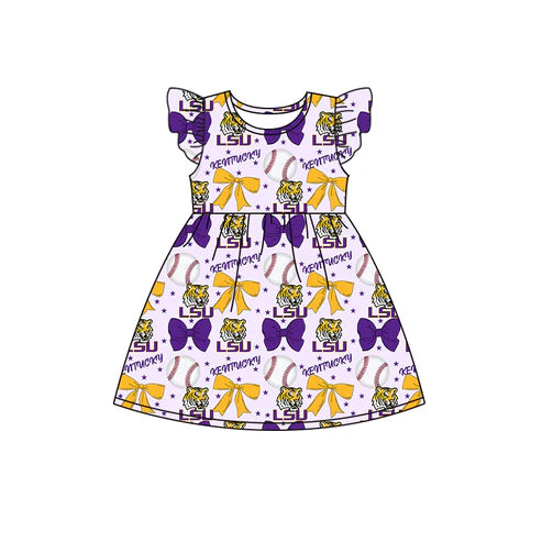 6.25  each item Sibling Baby Girls LSU Team Romper Dress Clothes Sets