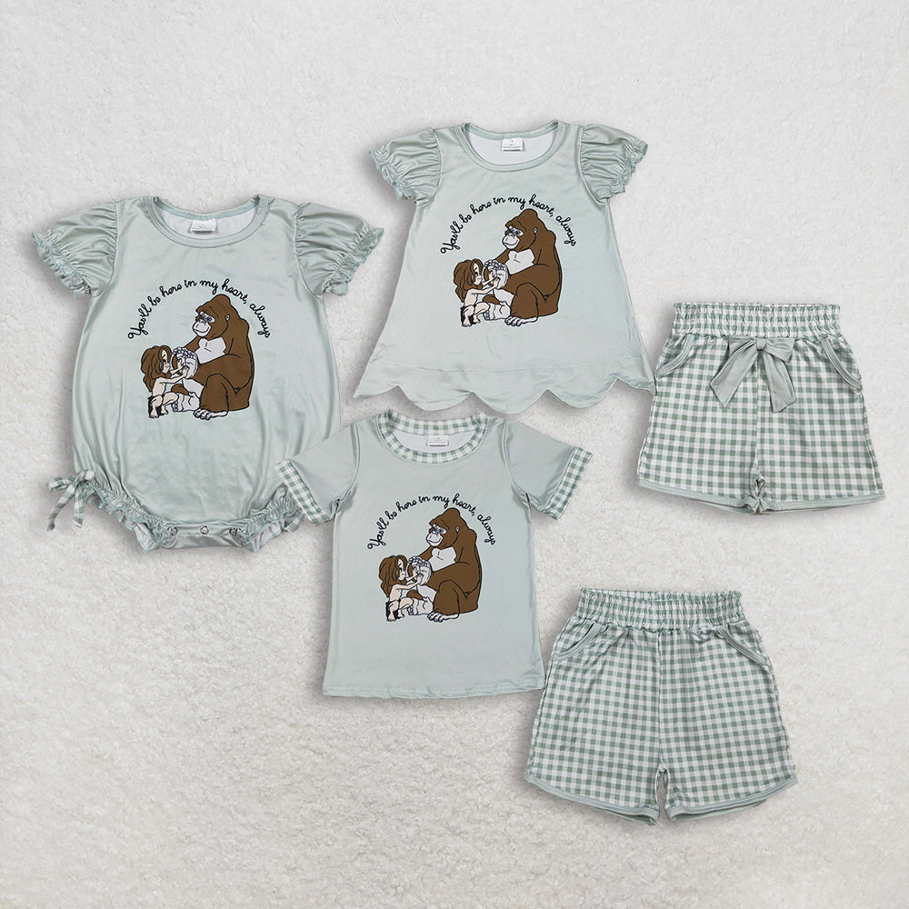 Sibling Baby Boys girls clothes shorts Sleeve short sleeve Shorts Clothes Sets and romper