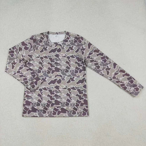 10.31 Sibling Adult Women Camo Long Sleeves Yoga Active Tee Shirts Tops