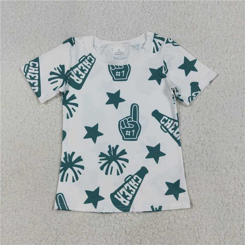 6.26 Sibling 6 Colors Baby Girls Cheer Team Tee Shirts Top