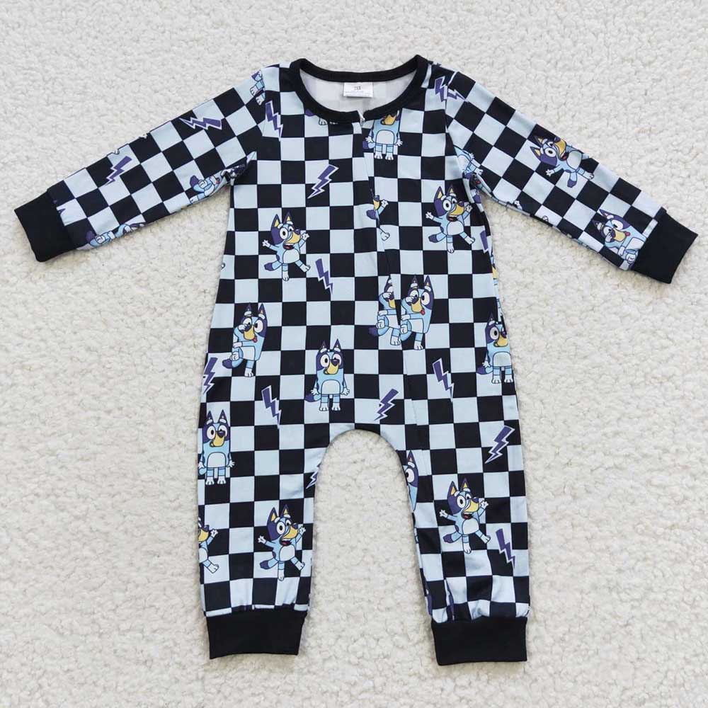 Baby Kids Fall Printed Zip Rompers