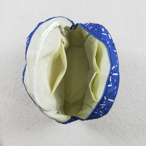 11.27 BA0340 Baby Kids Hot Blue Drip Team Zipper School Back Bags