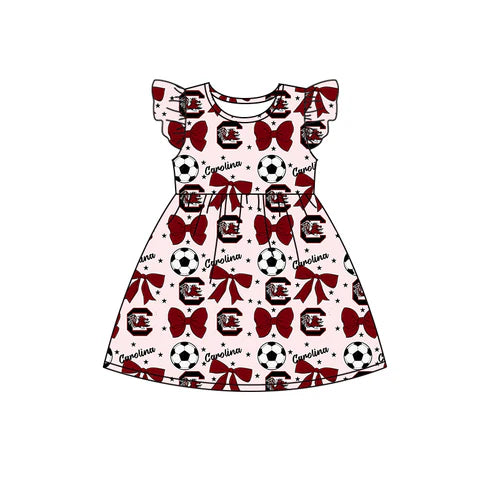 6.25 Custom Moq 3 each item Sibling Baby Girls South Carolina Team Romper Dress Clothes Sets