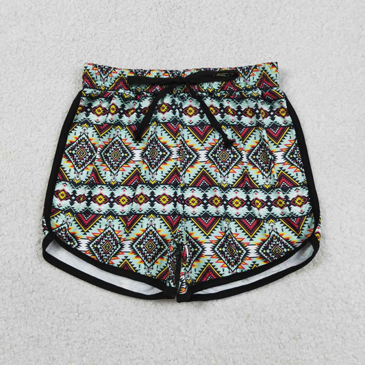 SS0452 Adult Women Western Aztec Summer Shorts Bottom