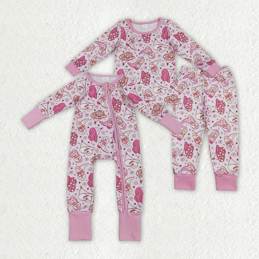 Sibling Baby Boys Girls clothes boot blue long sleeve pants Pajamas Sets and romper