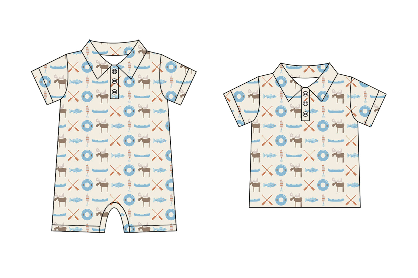26.1.7 Custom MOQ:3 or 5 pcs each design milk silk Sibling baby boy clothes short sleeve top and romper