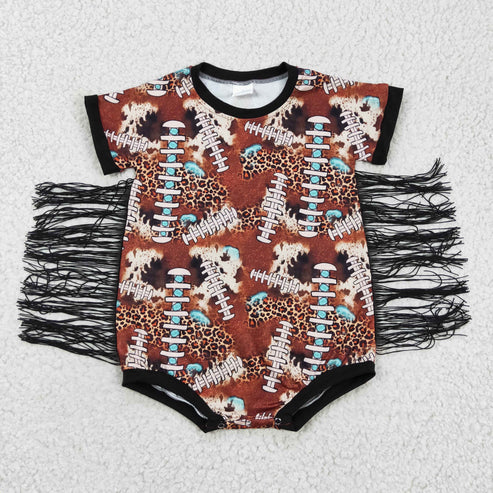 4.22 RTS NO MOQ SR0113 baby clothing leopard print short sleeve bodysuit milk silk baby romper