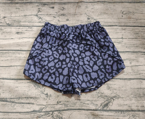 4.23 SS0467 Baby Girls Black Leopard Yoga Shorts Bottoms Preorder