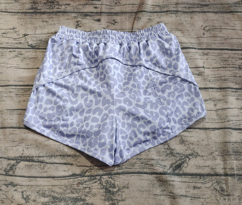 4.24 SS0468 Adult Women Gray Camo Yoga Summer Shorts Preorder