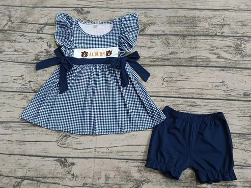 5.5 Baby Girls Auburn Team Tunic Shorts Clothes Sets Preorder(moq 3)