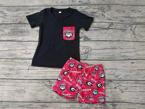 5.5 Baby Boys Elephant Pocket Team Shirt Shorts Clothing Sets preorder(moq 3)