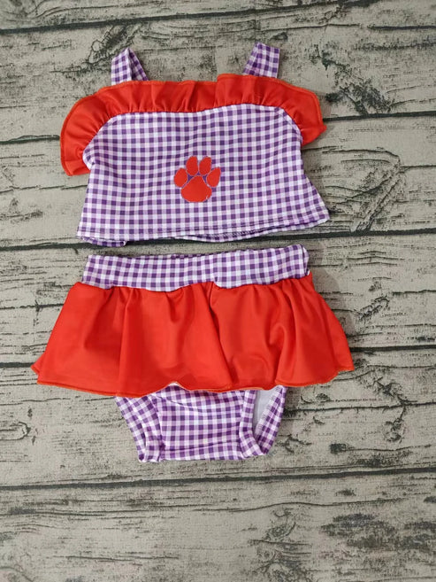5.5  Baby Girls swimsuits paw team set preorder(moq 3)