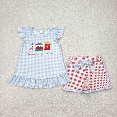4.15 GSSO2274 Baby Girls Favorite Thing Tunic Bow Shorts Clothes Set