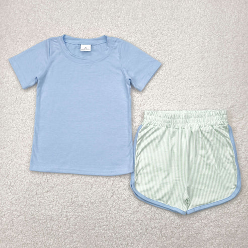 5.9 BSSO1481 Baby Boys Lavender Short Sleeves Top Short Set