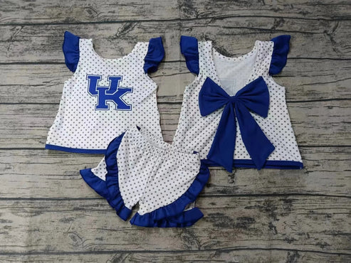 5.7 Baby Girls UK team Bow Top Shorts Clothes Sets preorder(moq 3)