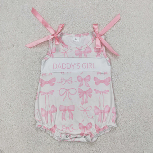 4.9 SR2818 Baby Infant Girls Daddy's Girl Bows Romper