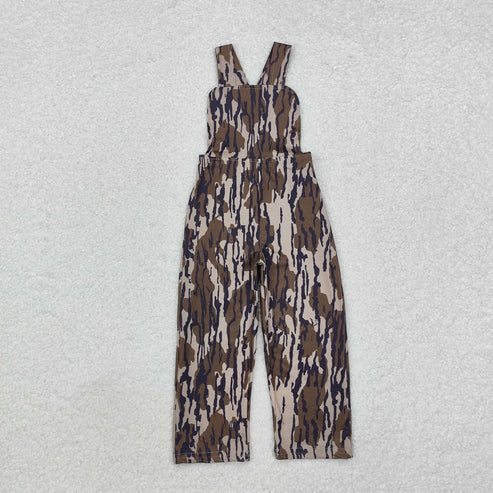 10.31 Sibling Baby Boys Girls Southern Camo Straps Pant Jumpsuits