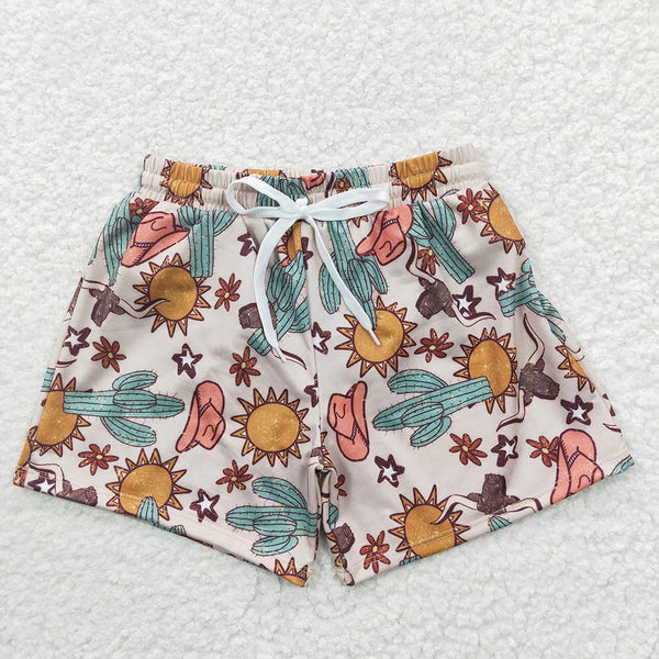Sibling Brothers Baby Boys Western Trunks Swimsuits Swimwear