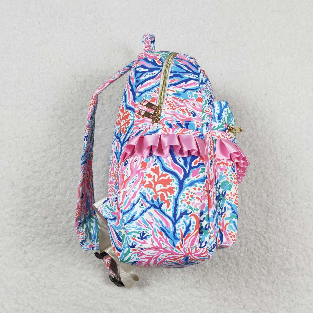 BA0185 Seagrass rose lace backpack