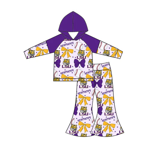 6.25  each item Sibling Baby Girls LSU Team Romper Dress Clothes Sets