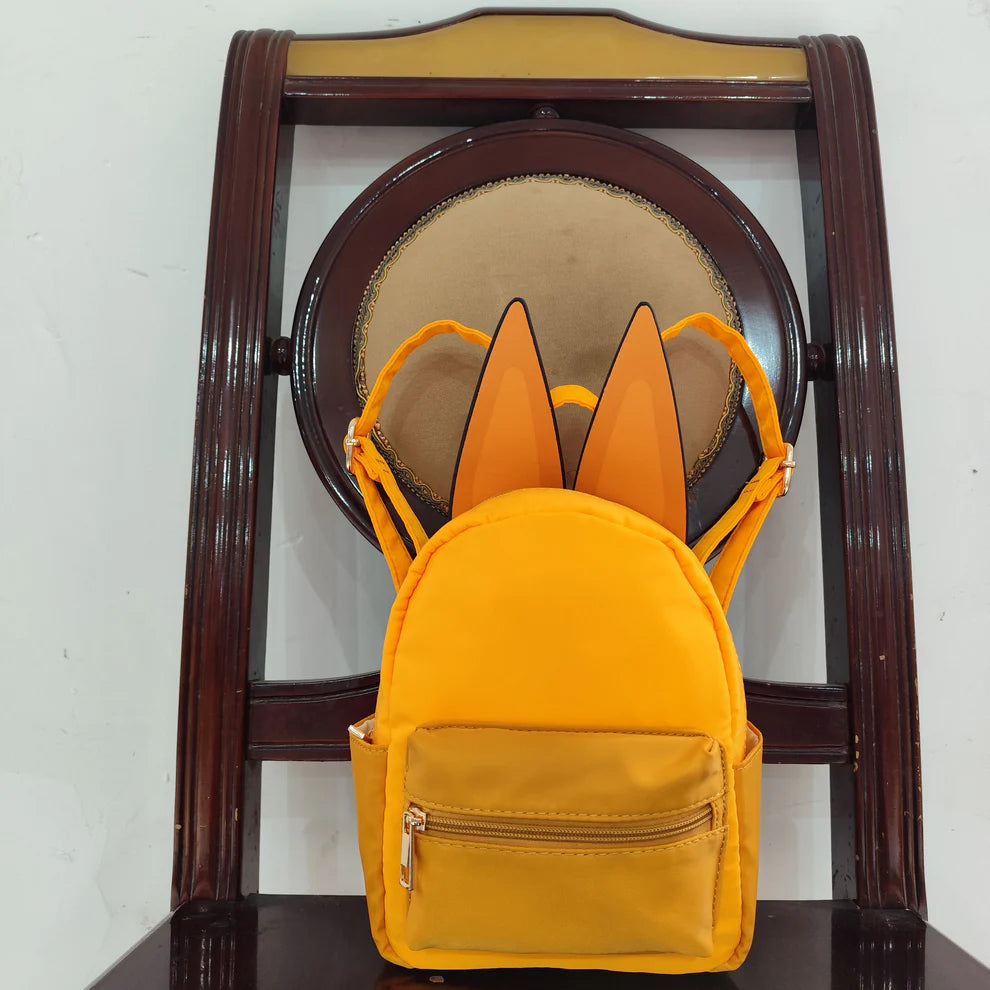 3.17 BA0282 Baby Kids Cute Orange Dog Ears Backpacks Bag