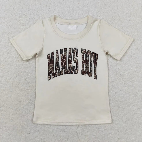 5.9 Sibling Baby Boys Mama's Boy Camouflage Short Sleeve Tee Shirts Tops