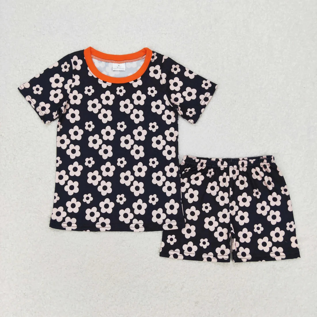 5.15 Sibling Baby Girls Flowers Plaid Tee Shirts Shorts Summer Clothes Sets