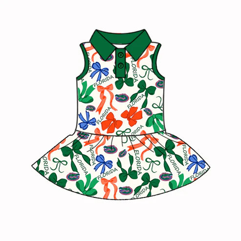 6.10 Custom Moq 3 each item Sibling Baby Girls Crocodile Team Dresses Clothes Sets