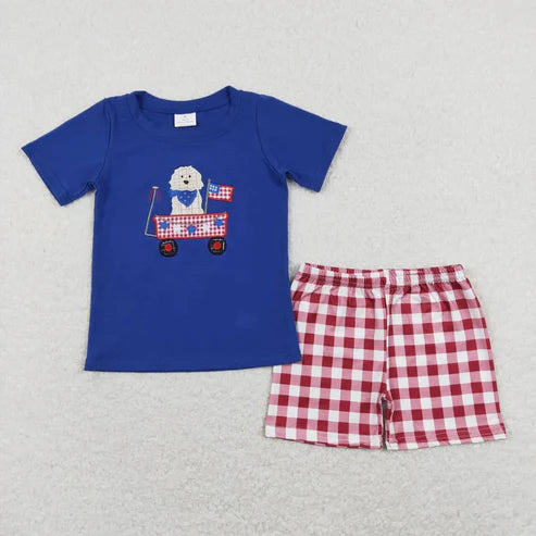 4.19  Sibling Baby Boys July 4th Summer Shorts Outfits