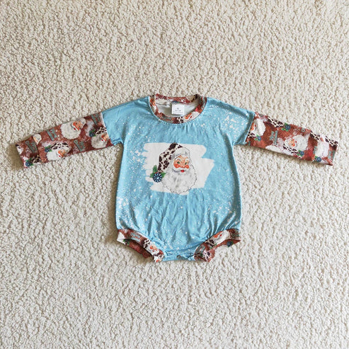 5.21 Sibling Baby Kids Christmas Santa Long Sleeves Rompers