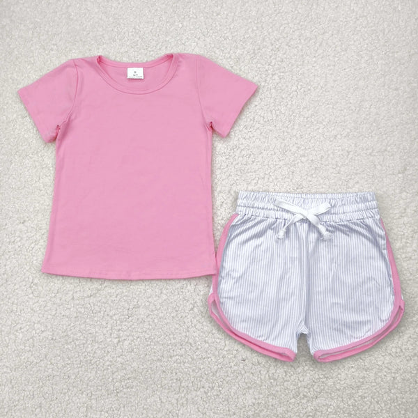 5.27 Sibling Baby Girls Short Sleeve Flowers Boot Tops Biking Ruffle Shorts Clothes Sets