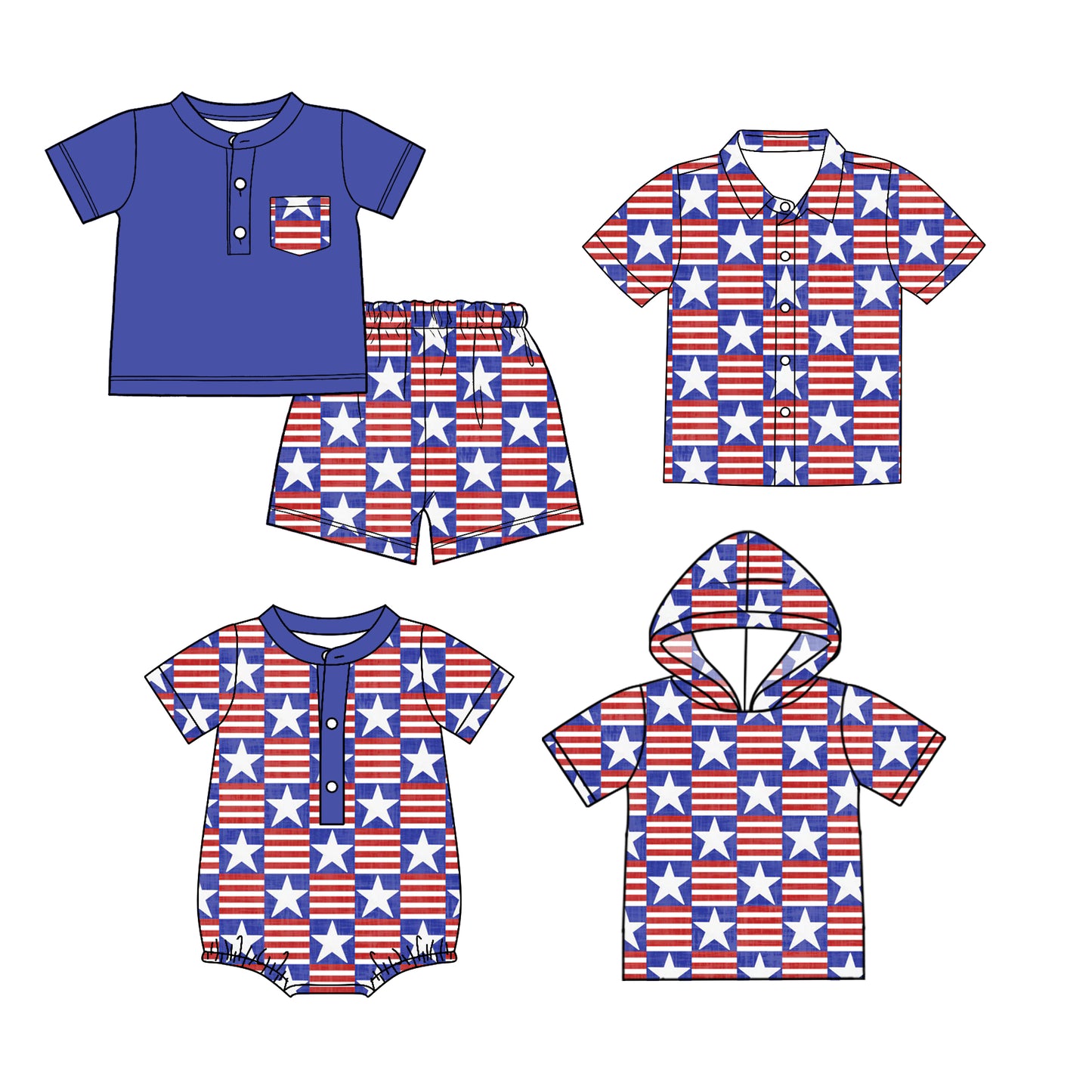 26.1.19 Custom MOQ:3 or 5 pcs each design milk silk Sibling baby boy clothes stars short sleeve shorts sets and tops 2 and romper