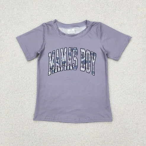 6.9 Sibling Baby Boys Short Sleeves Camo Mama's Boy Tee Shirts Tops 6.5