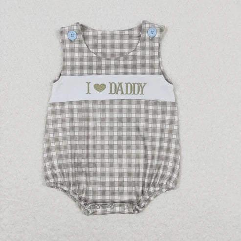 5.21 Sibling Baby Kids I Love Dad Flowers Leopard Ruffle Summer Rompers