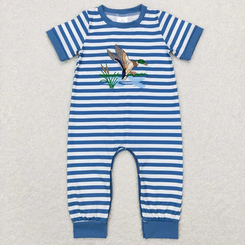 5.3  Sibling Baby Boys Camo Ducks Hunting Rompers