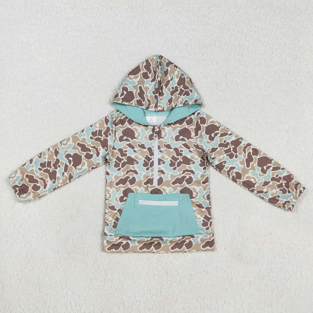 Sibling baby boys girls clothes camouflage hooded long sleeve tops