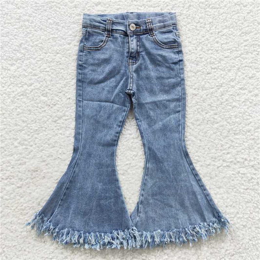 P0132 Light blue jeans with fringe