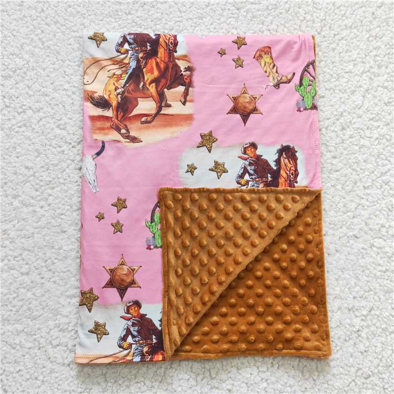 BL0035 Riding boots cactus pink blanket