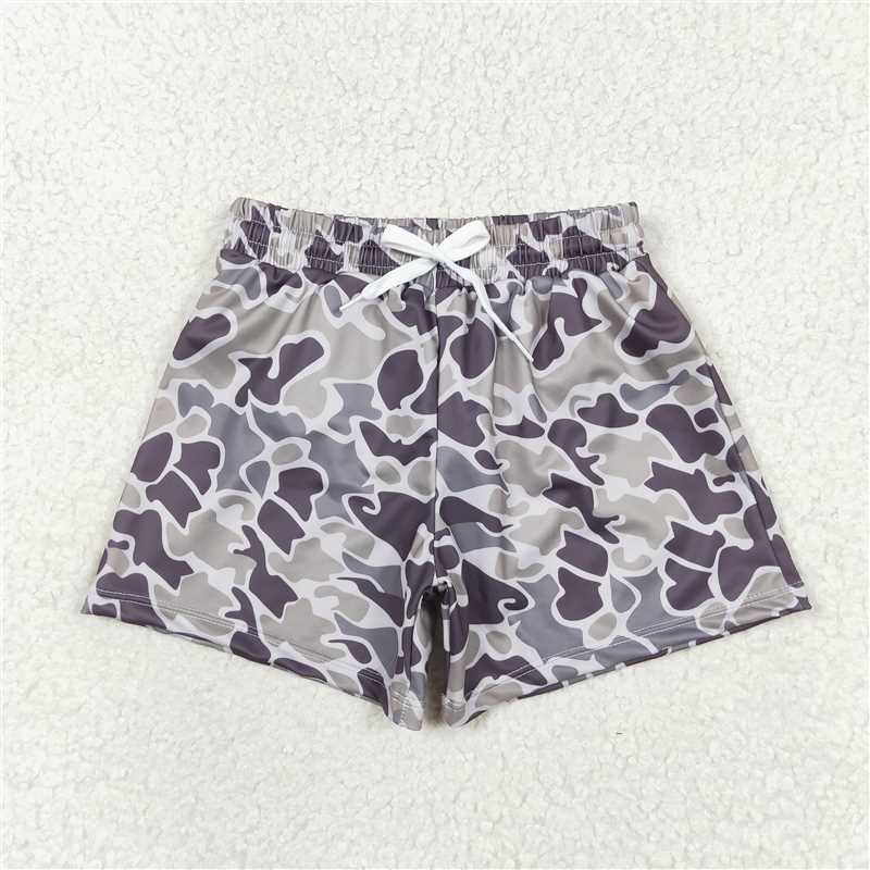 SS0079 Camouflage gray swim trunks for boys