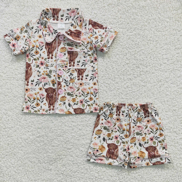 3.17 Sibling Baby Girls Cowgirls Western Button Ups Summer Pajamas