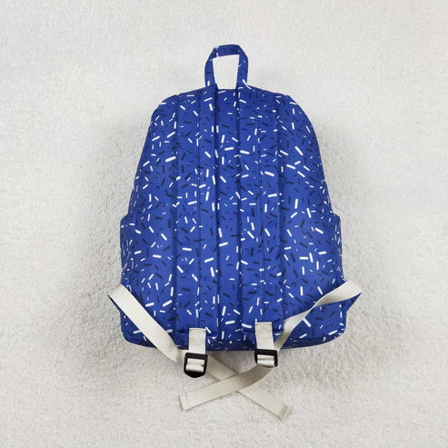 11.27 BA0340 Baby Kids Hot Blue Drip Team Zipper School Back Bags