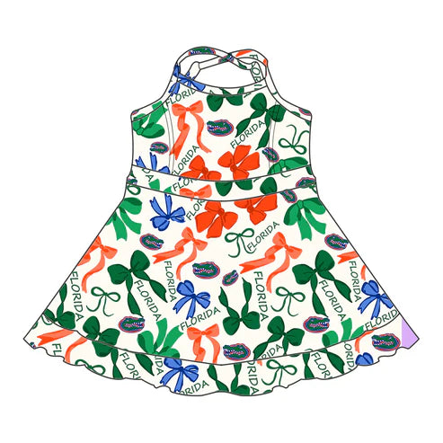 6.10 Custom Moq 3 each item Sibling Baby Girls Crocodile Team Dresses Clothes Sets