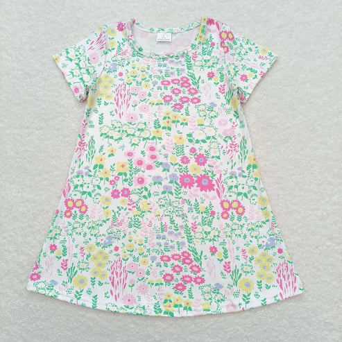 L-3.8 Sibling Baby Girls Summer Fashion Knee Length Dresses